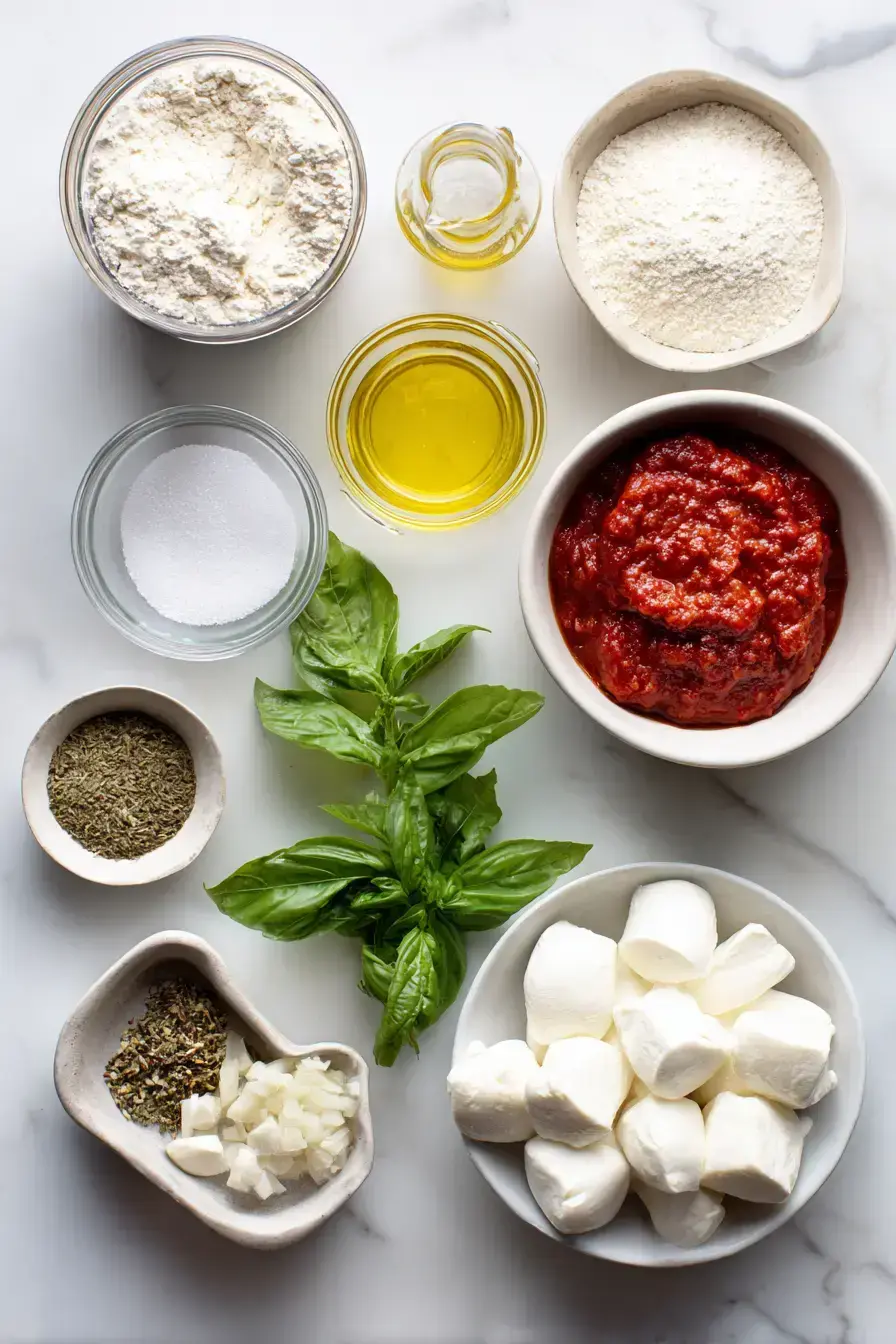 Mini Margherita Pizzettas ingredients