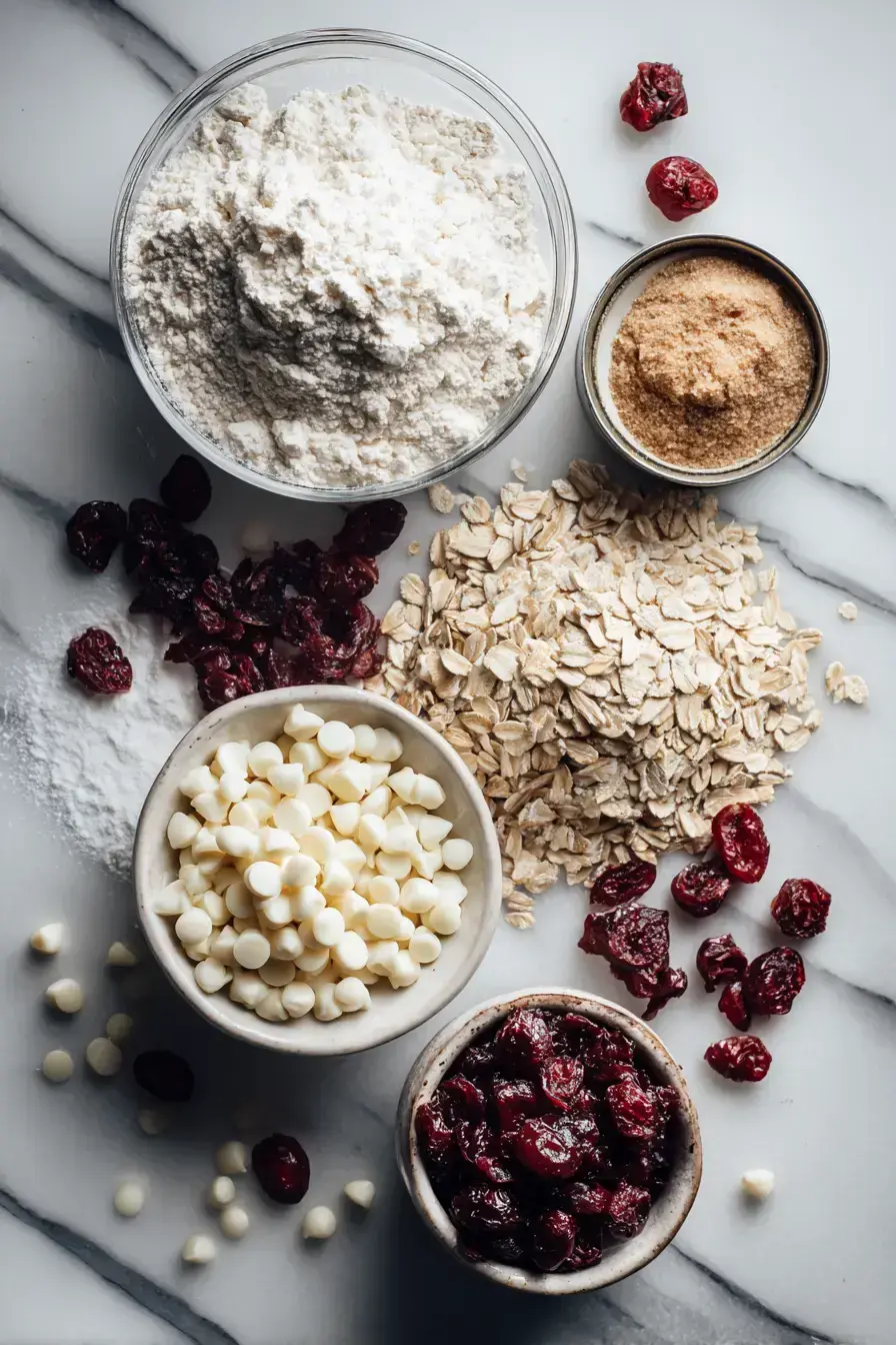 Moist Christmas Cranberry Bars ingredients