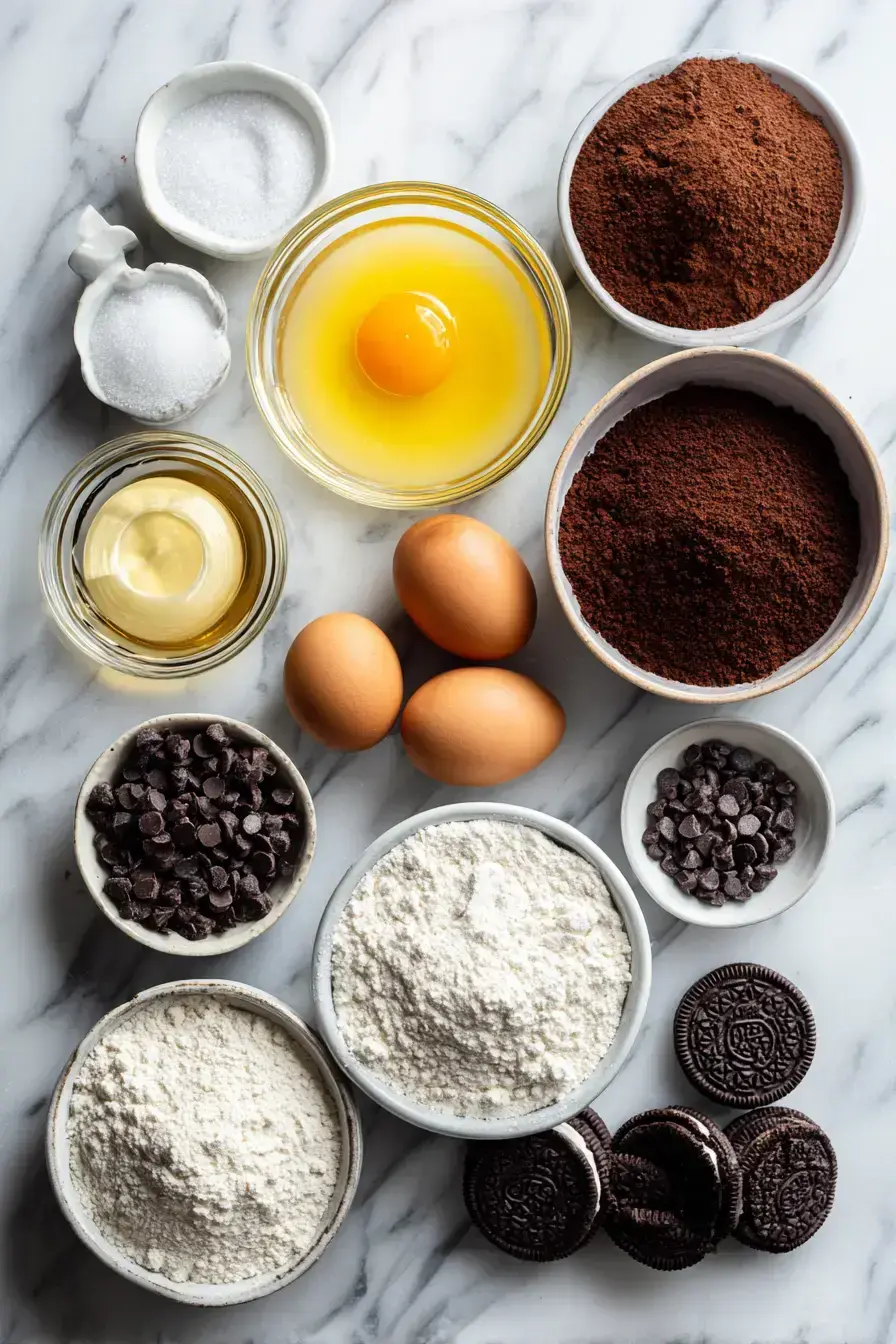 Oreo Brownie Recipe ingredients