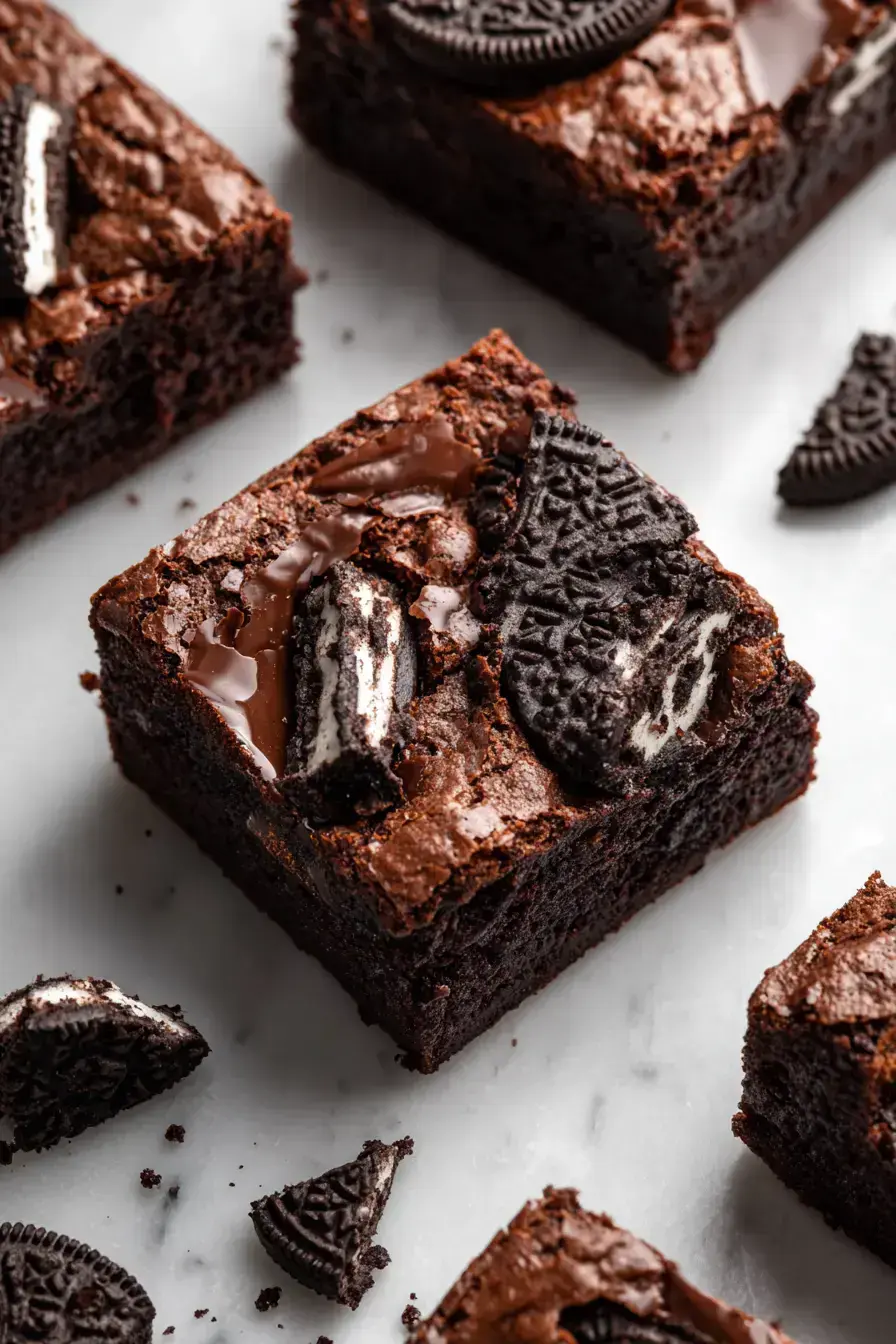 Oreo Brownie Recipe serving step