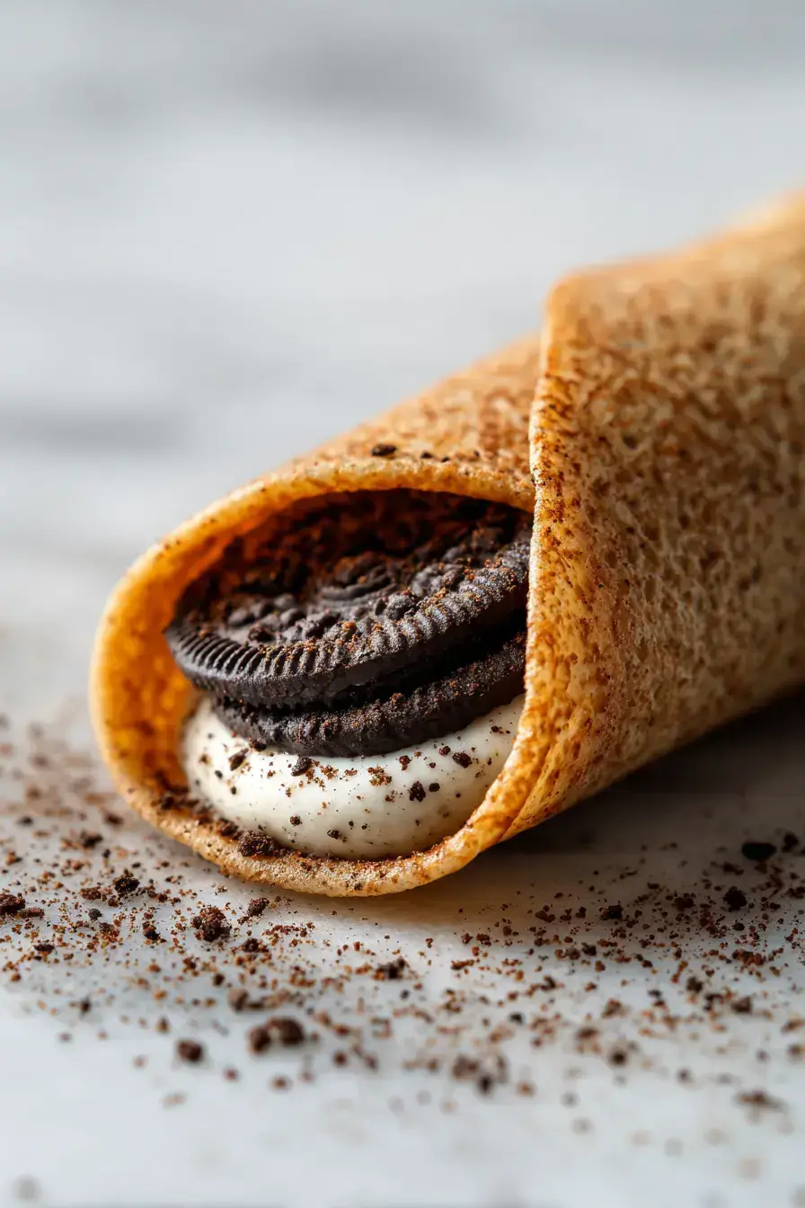 Oreo Cream Crepe Rolls