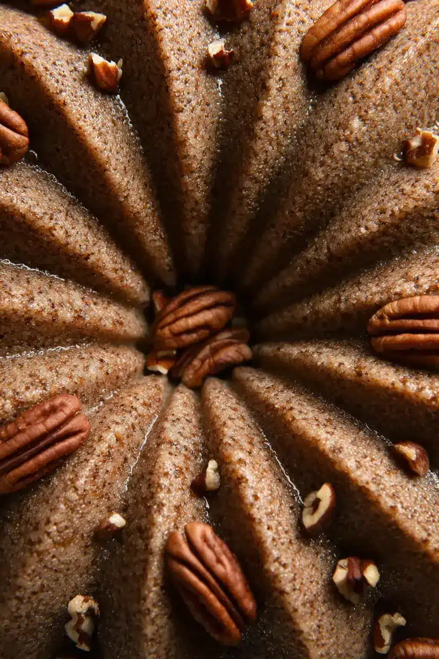 serving Pecan Bundt Cake