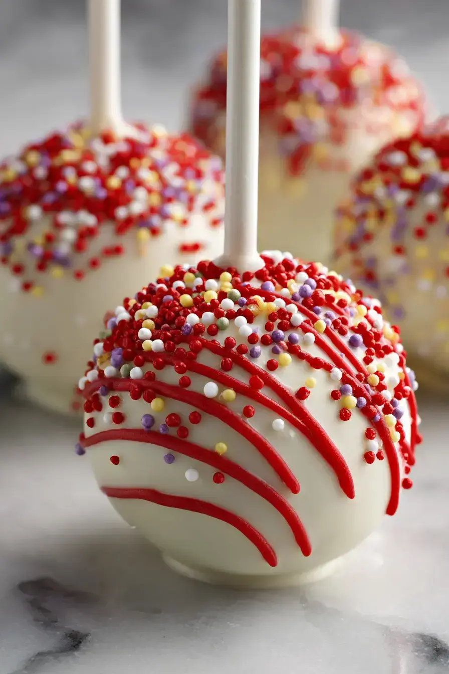 Beautifully arranged Red Velvet Cake Pops on a festive serving platter with coffee