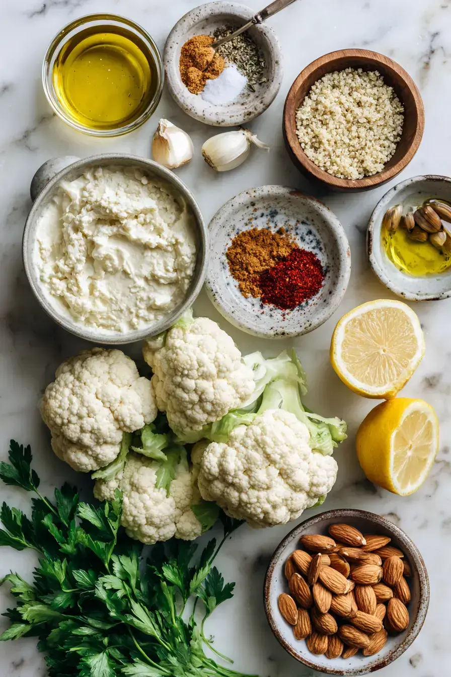 Roasted Cauliflower Bowl ingredients