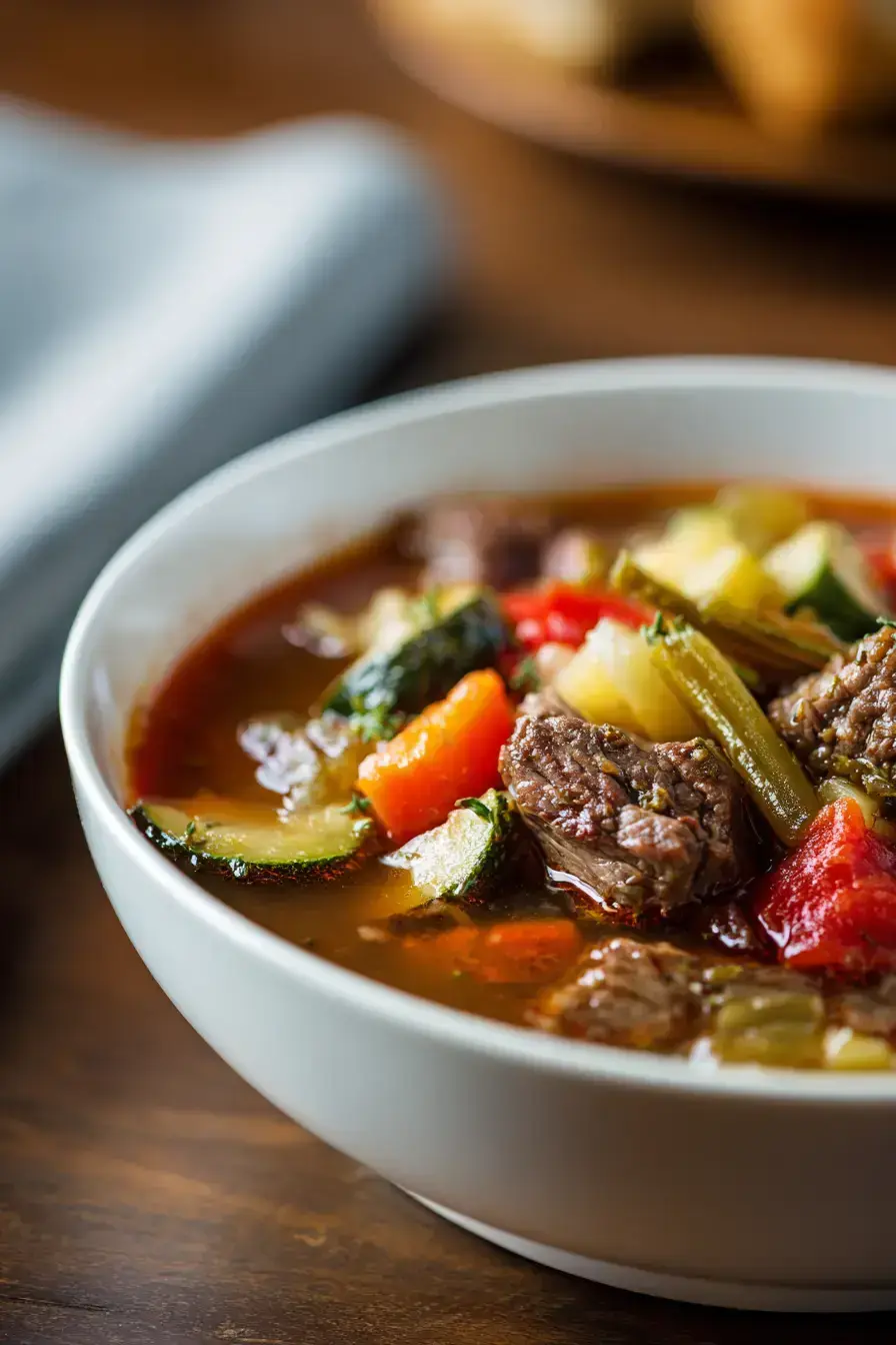 Slow Cooker Italian Beef Soup