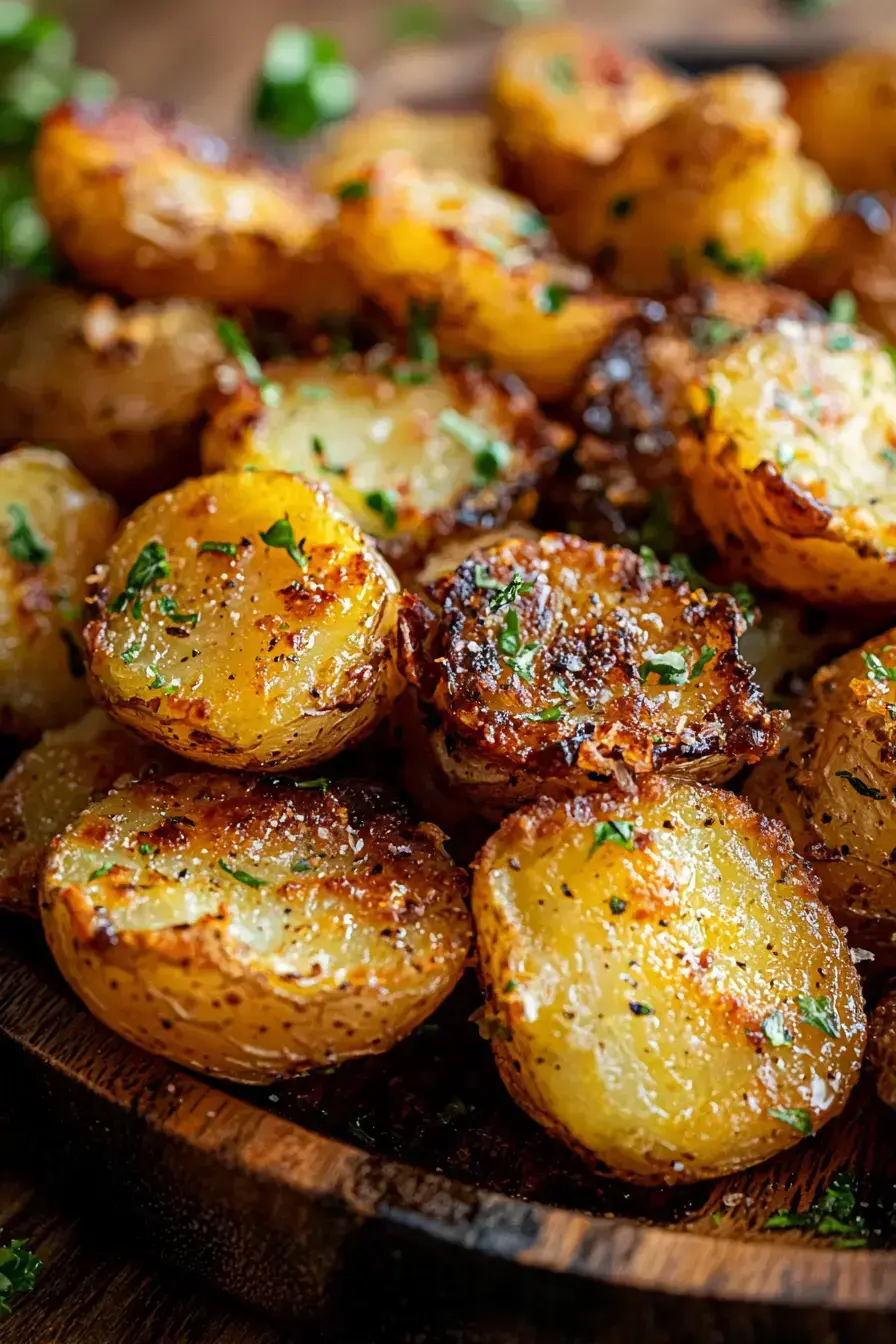 One Pan Smashed Potatoes With Parmesan