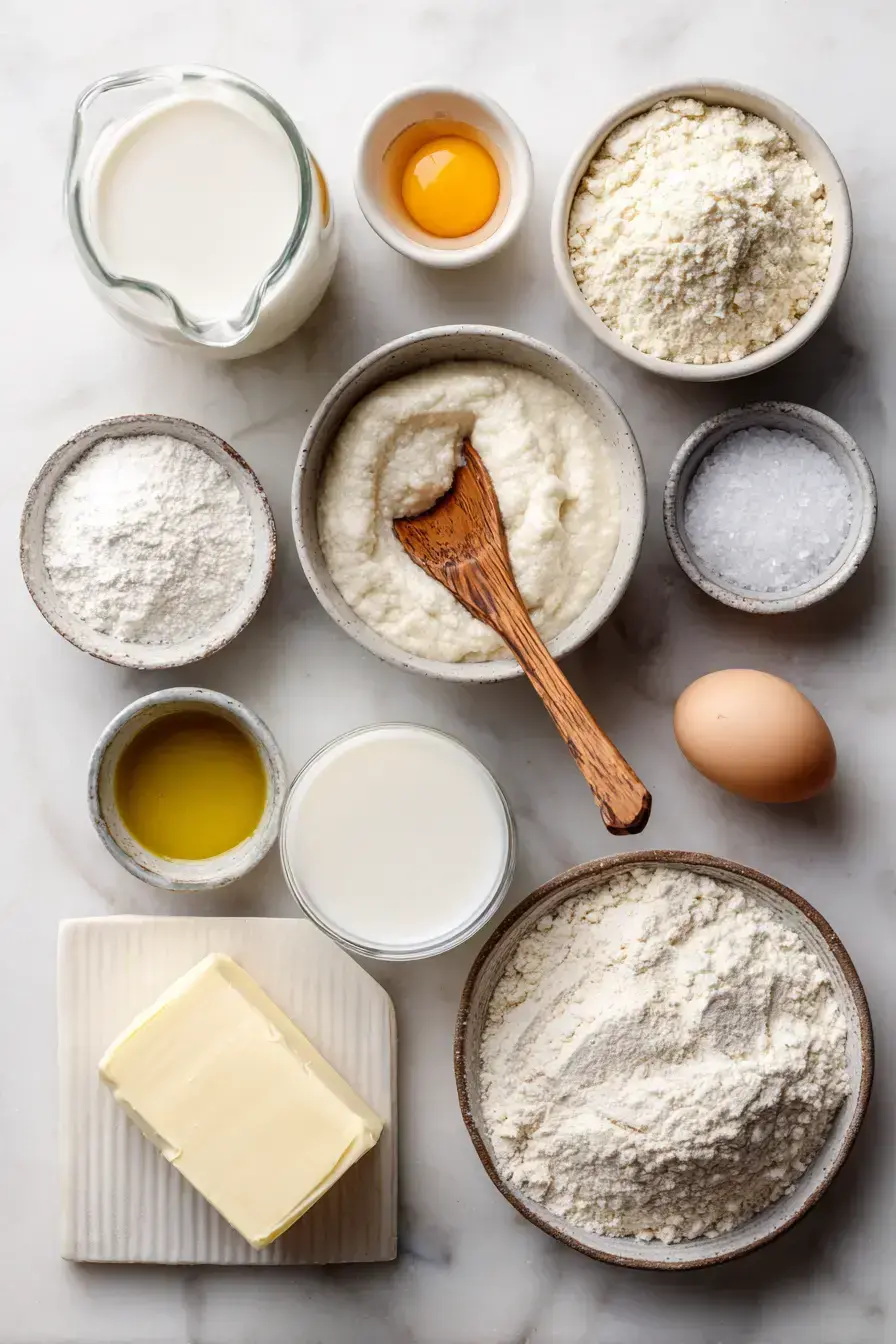 Sourdough Rolls ingredients