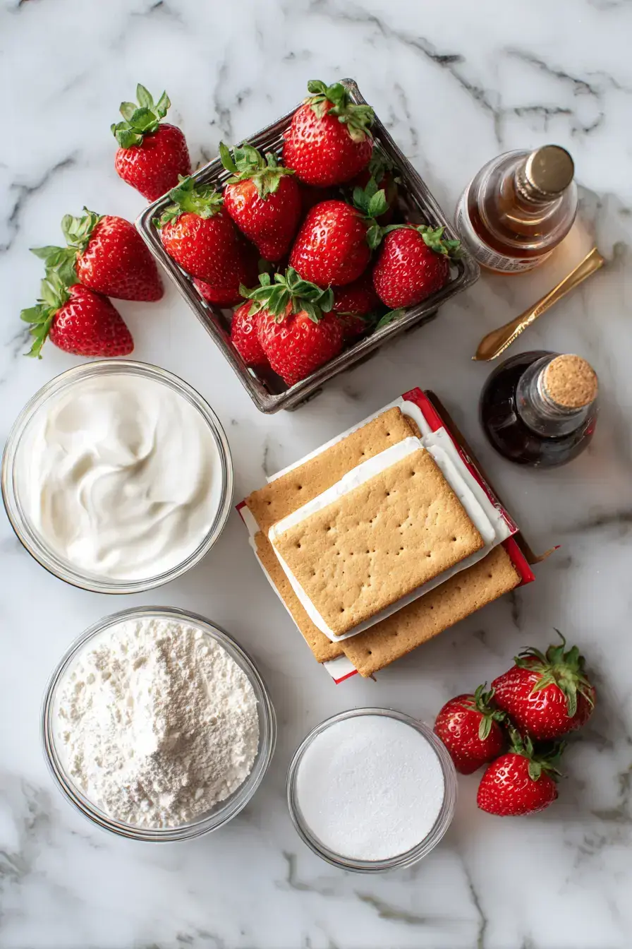 Strawberry Icebox Cake ingredients