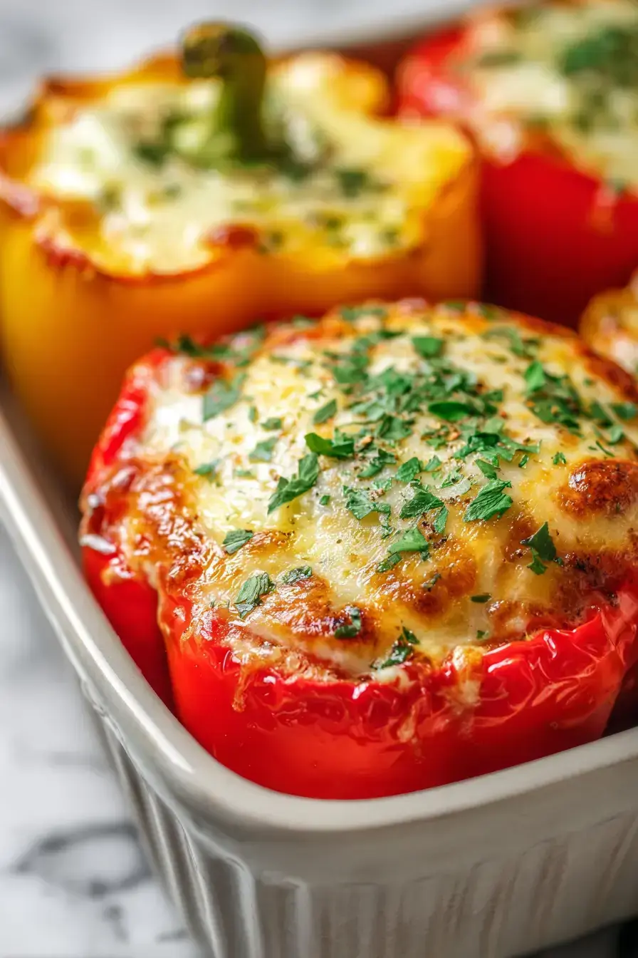 Stuffed Bell Peppers serving step