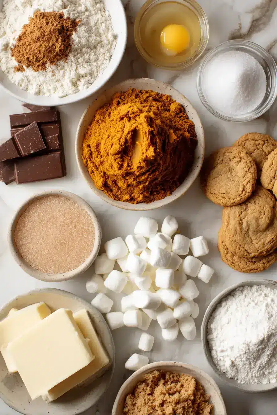 Toasted S'mores Pumpkin Cookies ingredients