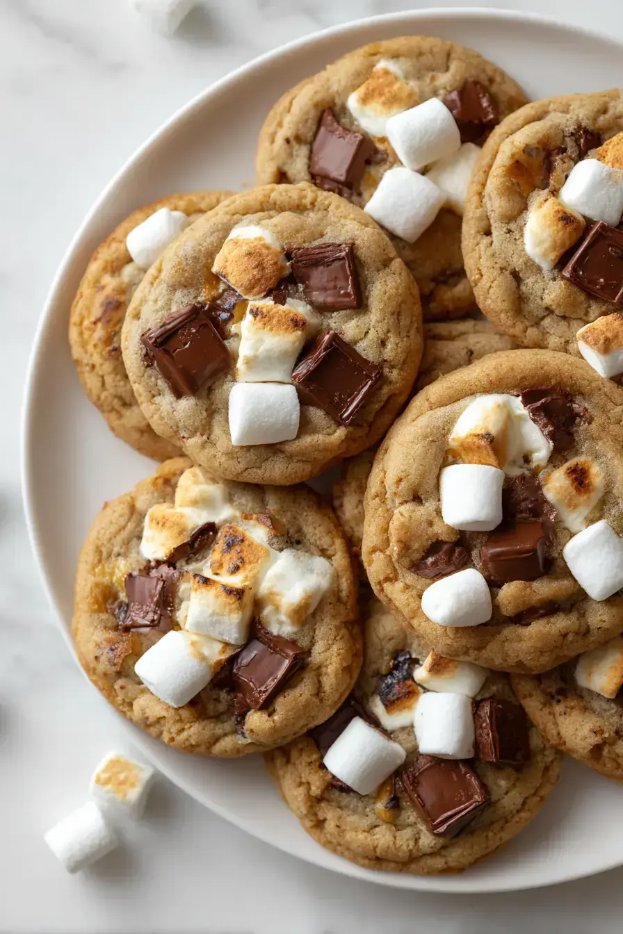 Toasted S'mores Pumpkin Cookies serving step