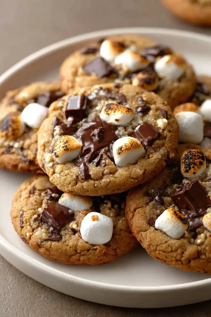 Toasted S'mores Pumpkin Cookies