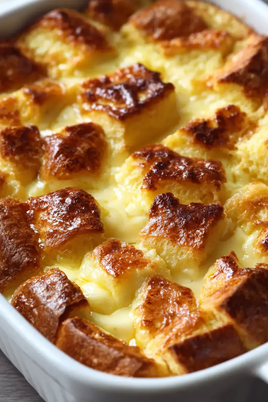 Vanilla Custard Bread Pudding serving step