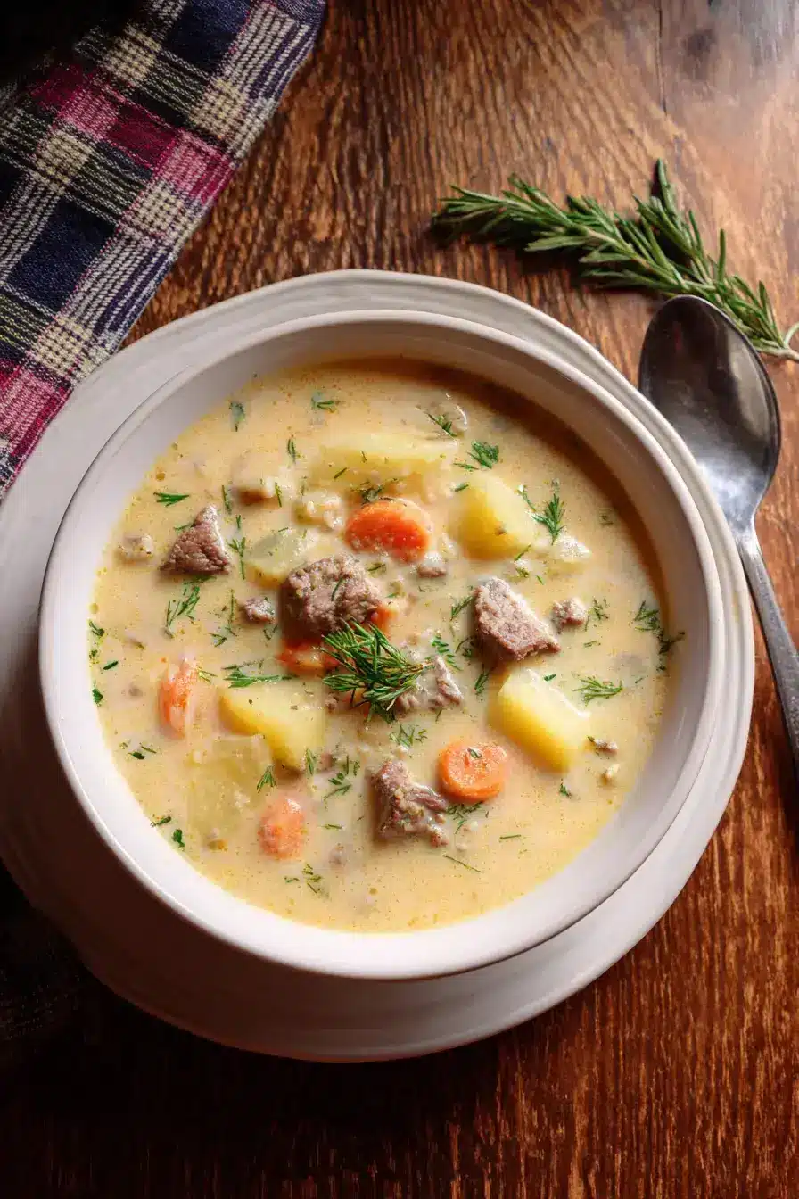 Creamy Beef and Potato Soup Recipe