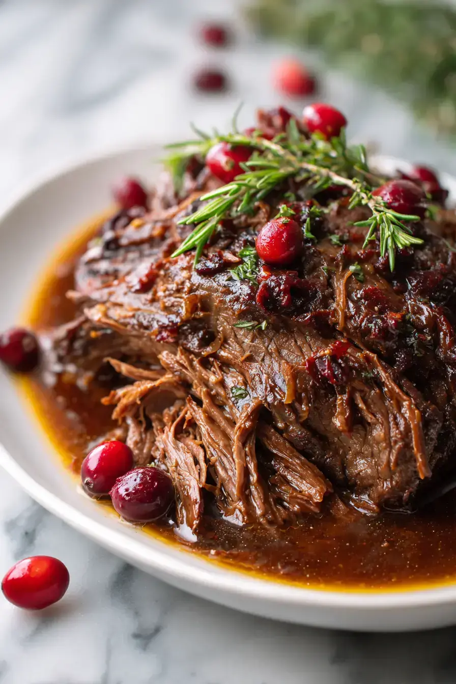 Cranberry Balsamic Roast Beef Recipe