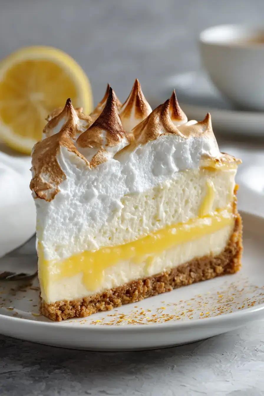 Lemon Curd Meringue Cheesecake