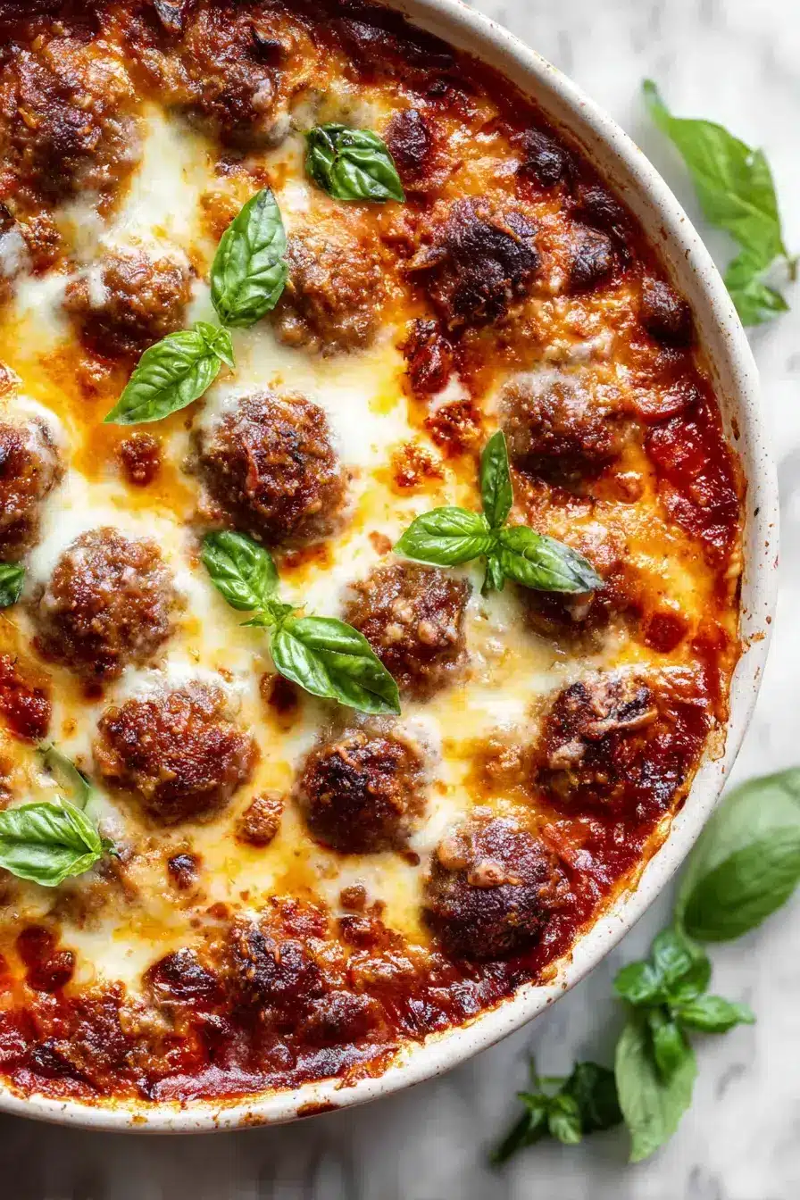 Easy One-Pan Meatball Casserole