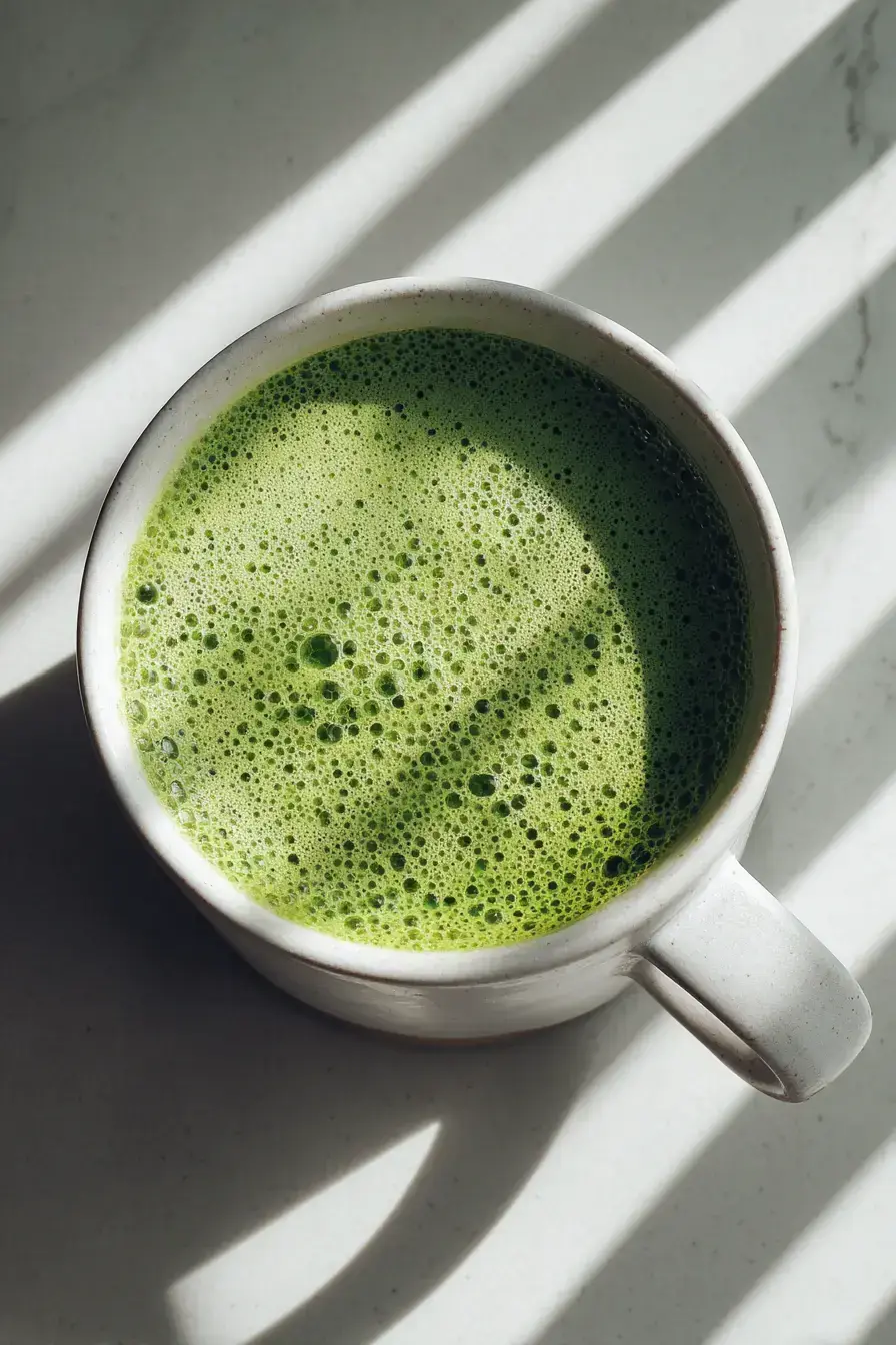 serving Pistachio Matcha Latte