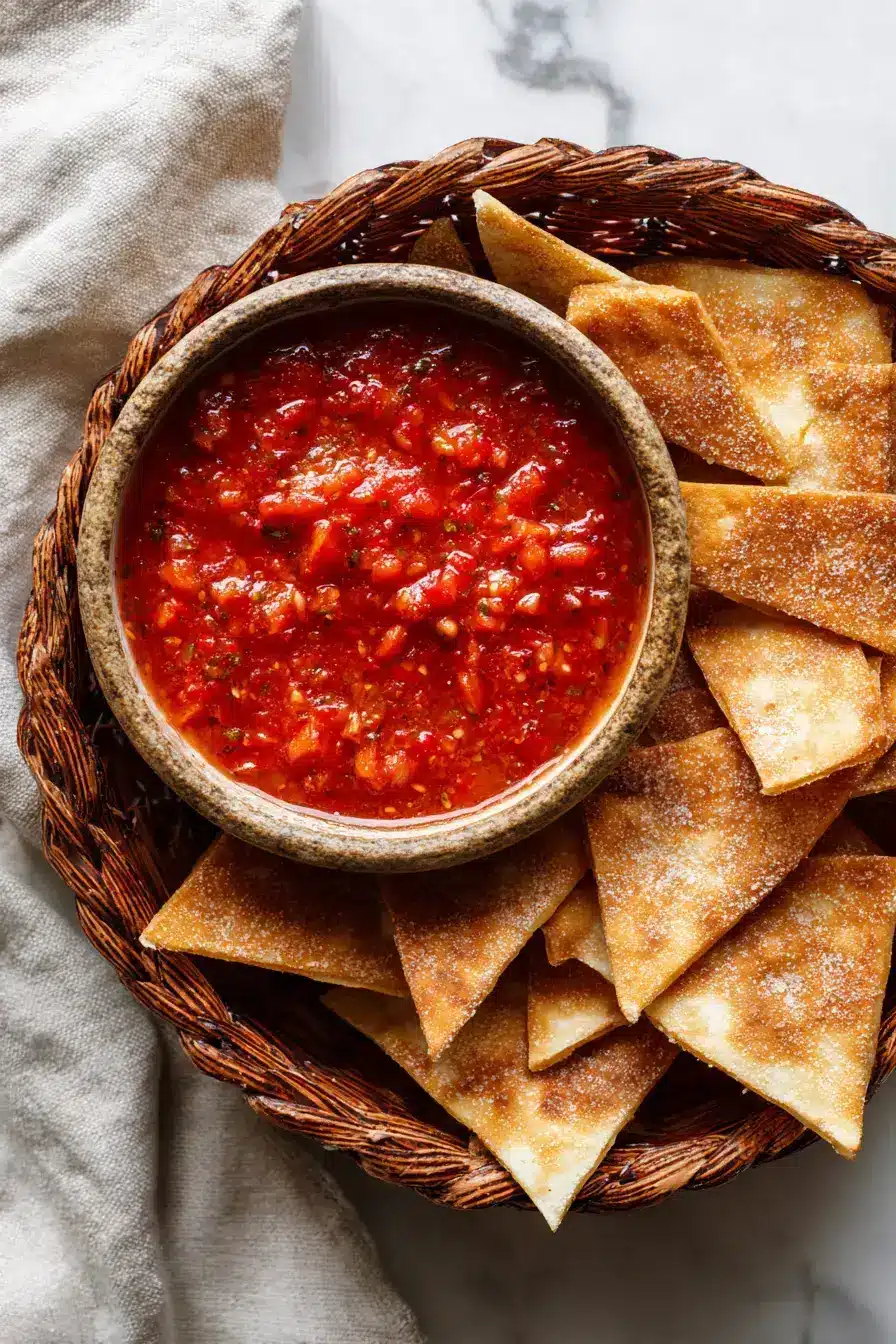 Salsa with Cinnamon Chips
