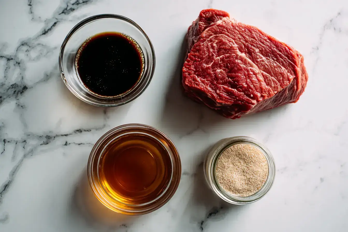 Ingredients for making Sampco shredded beef costco style at home