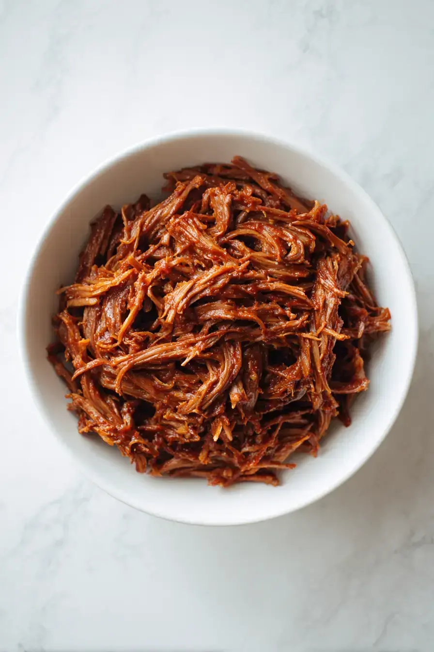 Sampco shredded beef Costco meal served with rice and vegetables for a complete dinner